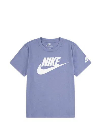 Nike Futura Evergreen Logo-print T-shirt In Blue