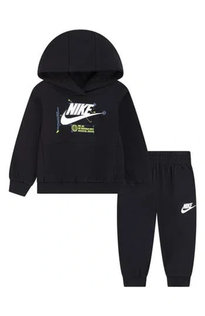 Nike Babies'  Futura Hoodie & Joggers Set In Black