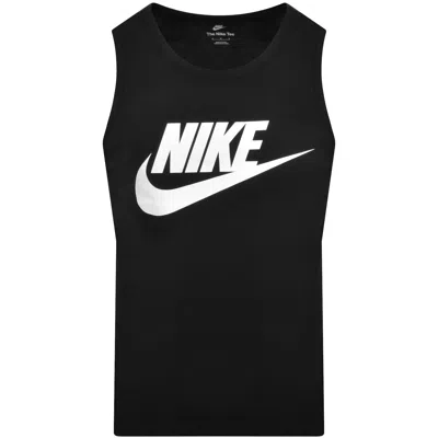 Nike Futura Icon Logo Vest T Shirt Black In Black,white