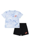 Nike Sportswear Baby On The Move Printed Tee And French Terry Shorts Set