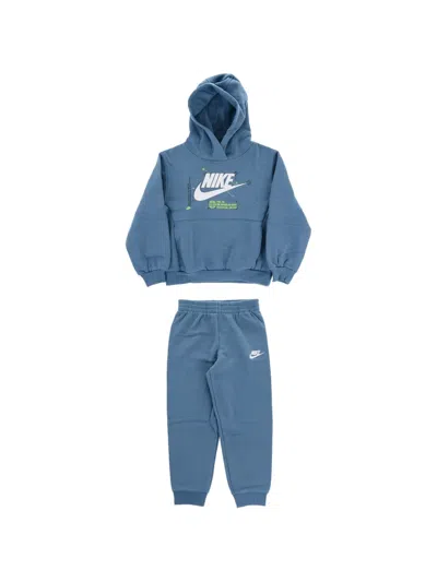Nike Kids' Futura Logo-print Tracksuit In Blue