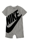 Nike Babies'  Futura Romper In Dark Grey/black