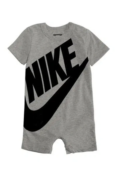 Nike Babies'  Futura Romper In Dark Grey/black