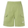 Nike Fw22 Solid Color Logo Embroidered Cargo Shorts Green