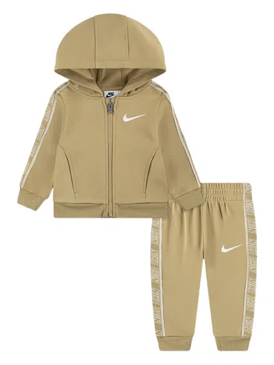 Nike Fz Propus Taping Logo-stripe Tracksuit In Neutral