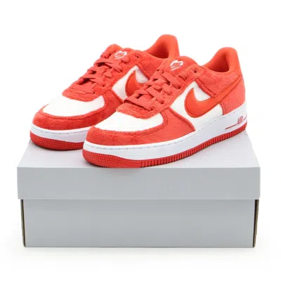Pre-owned Nike Fz3552-612  Gs Air Force 1 Low Valentine's Day Pack Fire Red Light Crimson