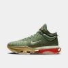 Nike G. T. Jump 2 Basketball Shoes In Oil Green/metallic Gold/light Wild Mango/sea Glass