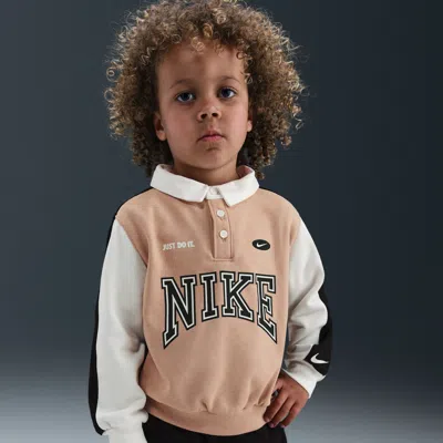 Nike Babies' Game Day Essentials Toddler French Terry Top In Brown