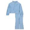 Nike Game, Swoosh, Match! Baby Quarter-zip Ribbed Top And Leggings Set In Blue