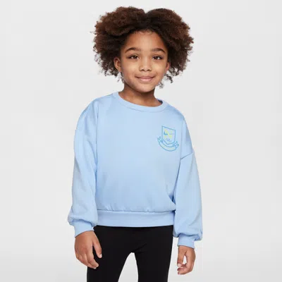 Nike Babies' Game, Swoosh, Match! Toddler Crew Top In Blue
