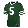 Nike Garrett Wilson New York Jets Big Kids'  Nfl Game Jersey In Green