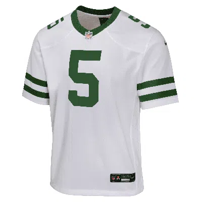 Nike Garrett Wilson New York Jets Big Kids'  Nfl Game Jersey In White