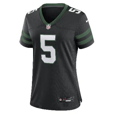 Nike Garrett Wilson New York Jets  Women's Nfl Game Football Jersey In Black