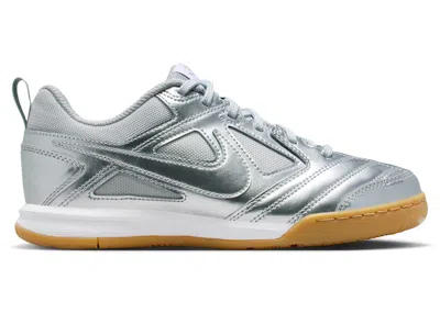 Pre-owned Nike Gato Lv8 Sneakers In Metallic Silver/white/gum Light Brown In Multi