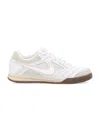Nike Textile And Leather Mix Sneakers In Sail