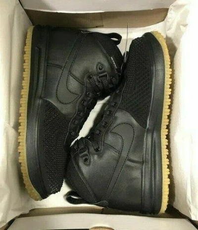 Pre-owned Nike Genuine  Lunar Force 1 Duckboot Black Gum Men's Shoes 805899-003 Size 13