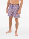 Nike Geometric-pattern Drawstring Swim Shorts In Purple