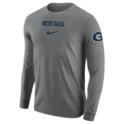 Nike Georgetown  Men's College Long-sleeve T-shirt In Grey