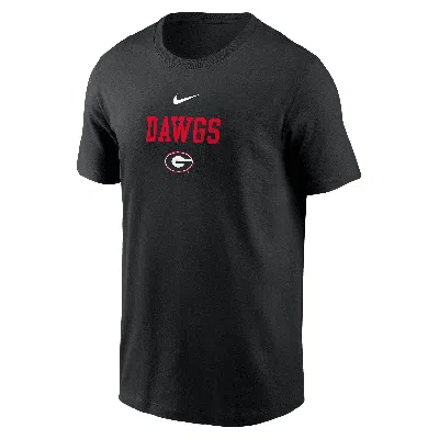Nike Georgia 2-hit Stacked  Men's College T-shirt In Black