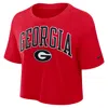 Nike Red Georgia Bulldogs Power Pursuit Athletic Prep Arch Performance Cropped T-shirt