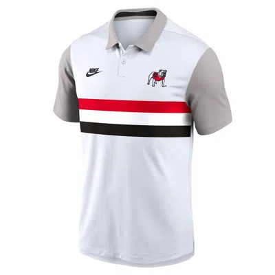 Nike Georgia Athletic Prep Vapor Legacy Logo  Men's Dri-fit College Polo In White