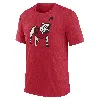 Nike Men's Heather Red Georgia Bulldogs Blitz Evergreen Legacy Primary Tri-blend T-shirt