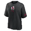 Nike Georgia Bulldogs Legacy Established Boxy  Women's College T-shirt In Black