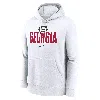 Nike Georgia Bulldogs Primetime Club Campus  Men's College Pullover Hoodie In White