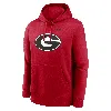 Nike Georgia Bulldogs Primetime Evergreen Club Primary Logo  Men's College Pullover Hoodie In Red