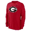 Nike Georgia Bulldogs Primetime Evergreen Logo  Men's College Pullover Crew In Red