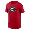 Nike Georgia Bulldogs Primetime Evergreen Logo  Men's College T-shirt In Red