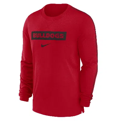 Nike Georgia Bulldogs Sideline Player  Men's Dri-fit College T-shirt In Red