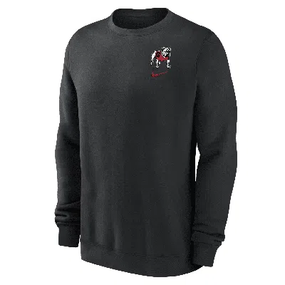Nike Georgia Club Fleece  Men's College Sweatshirt In Black