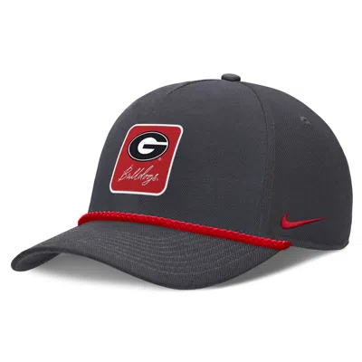 Nike Georgia Legacy Letter Rise  Unisex Dri-fit College A-frame Adjustable Hat In Gray