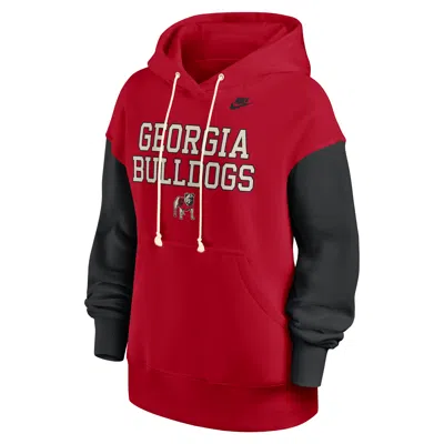 Nike Georgia Legacy Phoenix  Women's College Pullover Hoodie In Red
