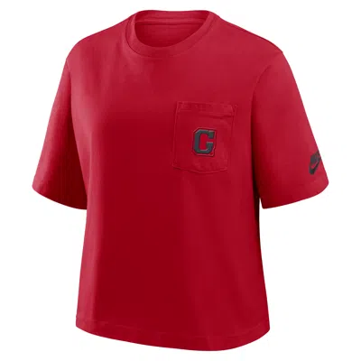 Nike Georgia Legacy Pocket Boxy  Women's College T-shirt In Red
