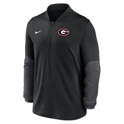 Nike Georgia  Men's Dri-fit College 1/2-zip Top In Black