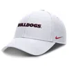 Nike Men's White Georgia Bulldogs 2025 On-field Rise Performance Adjustable Hat In White