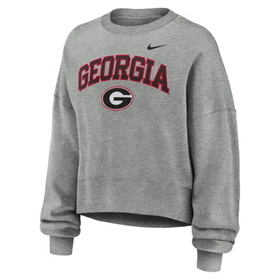 Nike Georgia Phoenix Arch  Women's College Pullover Crew In Gray