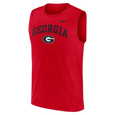 Nike Georgia Primetime Arch Legend  Men's Dri-fit College Muscle Tank Top In Red
