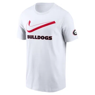 Nike Georgia Primetime Campus 2-hit Swoosh  Men's College T-shirt In White