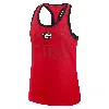 Nike Scarlet Ohio State Buckeyes Primetime Tri-blend Racerback Tank Top In Red