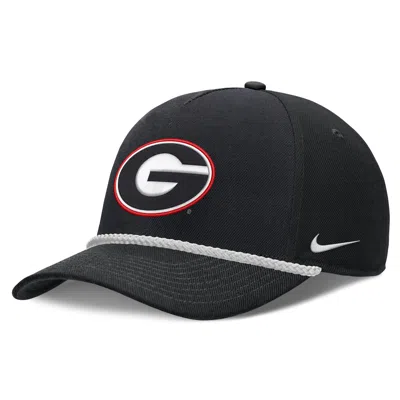 Nike Georgia Sideline Rope Rise  Unisex College Adjustable Hat In Black