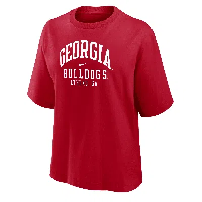 Nike Georgia  Women's College Boxy T-shirt In Red