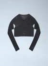 Nike Ghost Knit Top In Black