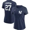 Nike Big Boys And Girls Giancarlo Stanton Navy New York Yankees Player Name Number T-shirt In Blue
