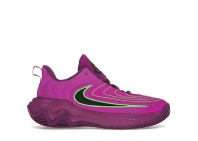 Pre-owned Nike Giannis Immortality 4 Black Sneakers In Bold Berry/green Strike/hyper Violet