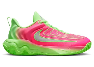 Pre-owned Nike Giannis Immortality 4 Eva Sneakers In Lime Blast/hyper Pink/iron Grey