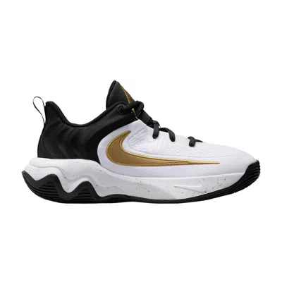 Pre-owned Nike Giannis Immortality 4 Gs 'black White Metallic Gold' | Kid's Size 6