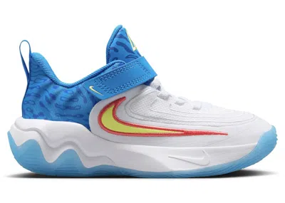 Pre-owned Nike Giannis Immortality 4 Se Light Lemon Twist Sneakers In White/photo Blue/hyper Royal